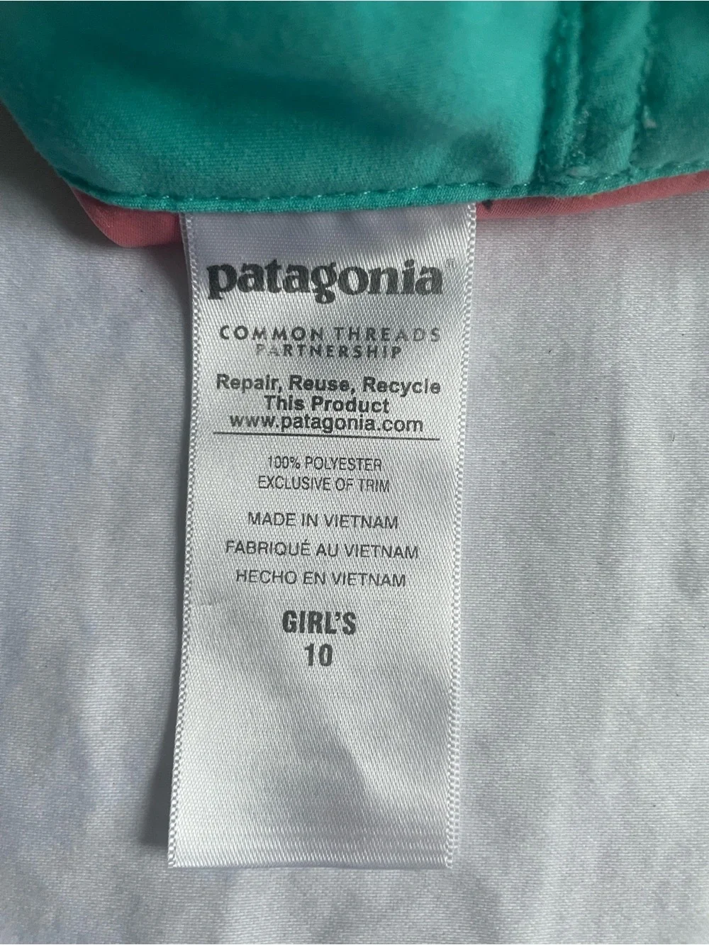 PATAGONIA Board Shorts Forries Shirley Girls Swim Surf Beach Pink Size 10